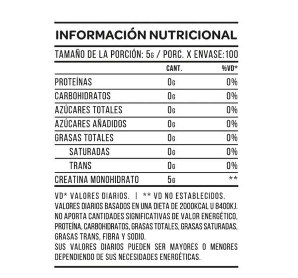 Creatina En Pote Monohidratada Star Nutrition 500g Sin Sabor