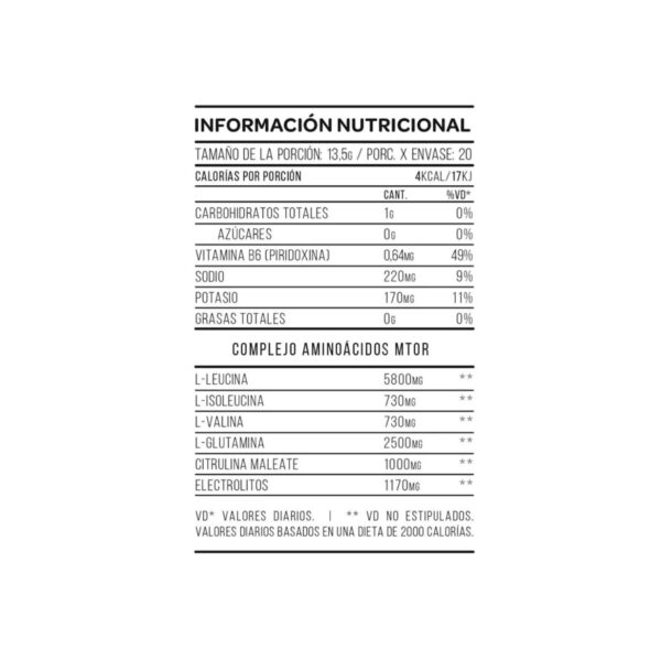 Mtor Bcaa 270g Formula Mejorada Star Nutrition